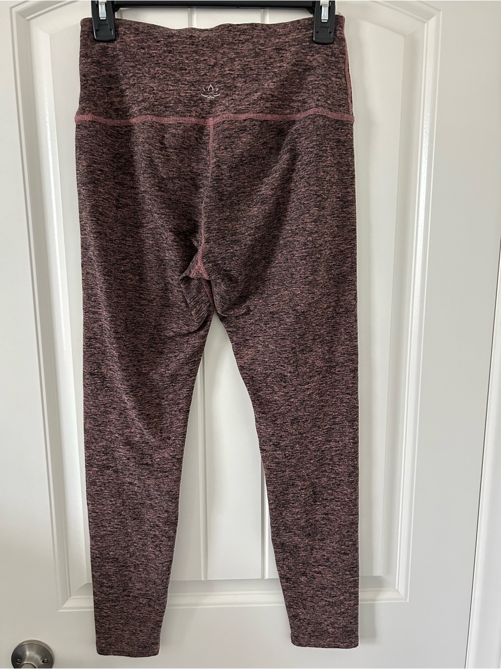 Beyond Yoga Spacedye Midi Leggings Sz Large High Waisted Heathered Pink